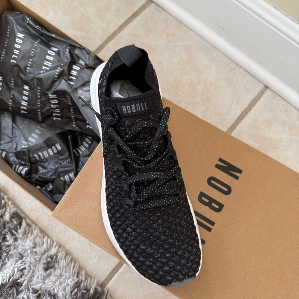 NOBULL Black and Dark Gray Drive Knit Shoes - Picture 6 of 7